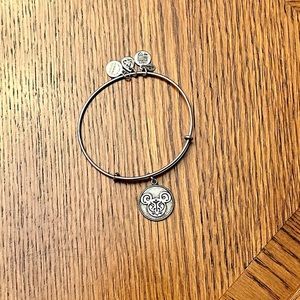 Disney Alex and Ani Mickey Mouse Bangle Bracelet Silver